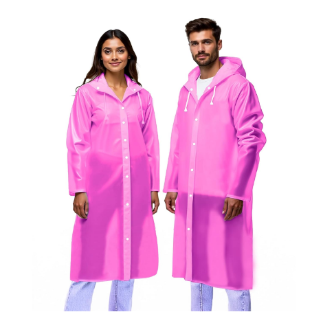 Reusable Wallet Rain Card Rain Coat for Adults (Set of 5) Multicolour